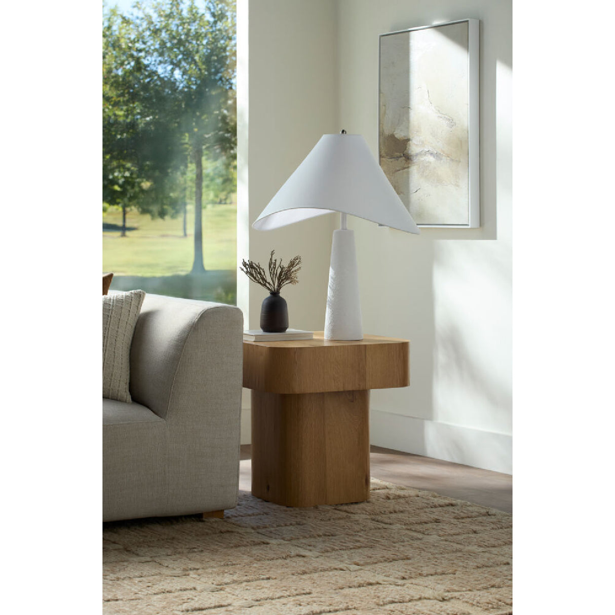   Modern European furniture - Cotton Shade Accent Table Lamp - www.oroa.com | Oroa.com