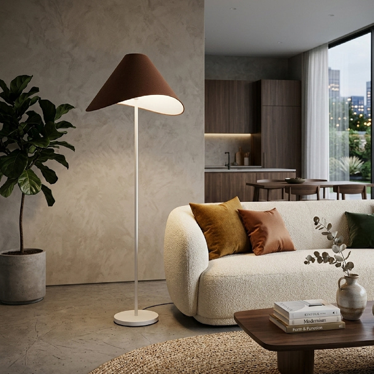   Modern European furniture - Cotton Shade Accent Floor Lamp - www.oroa.com | Oroa.com