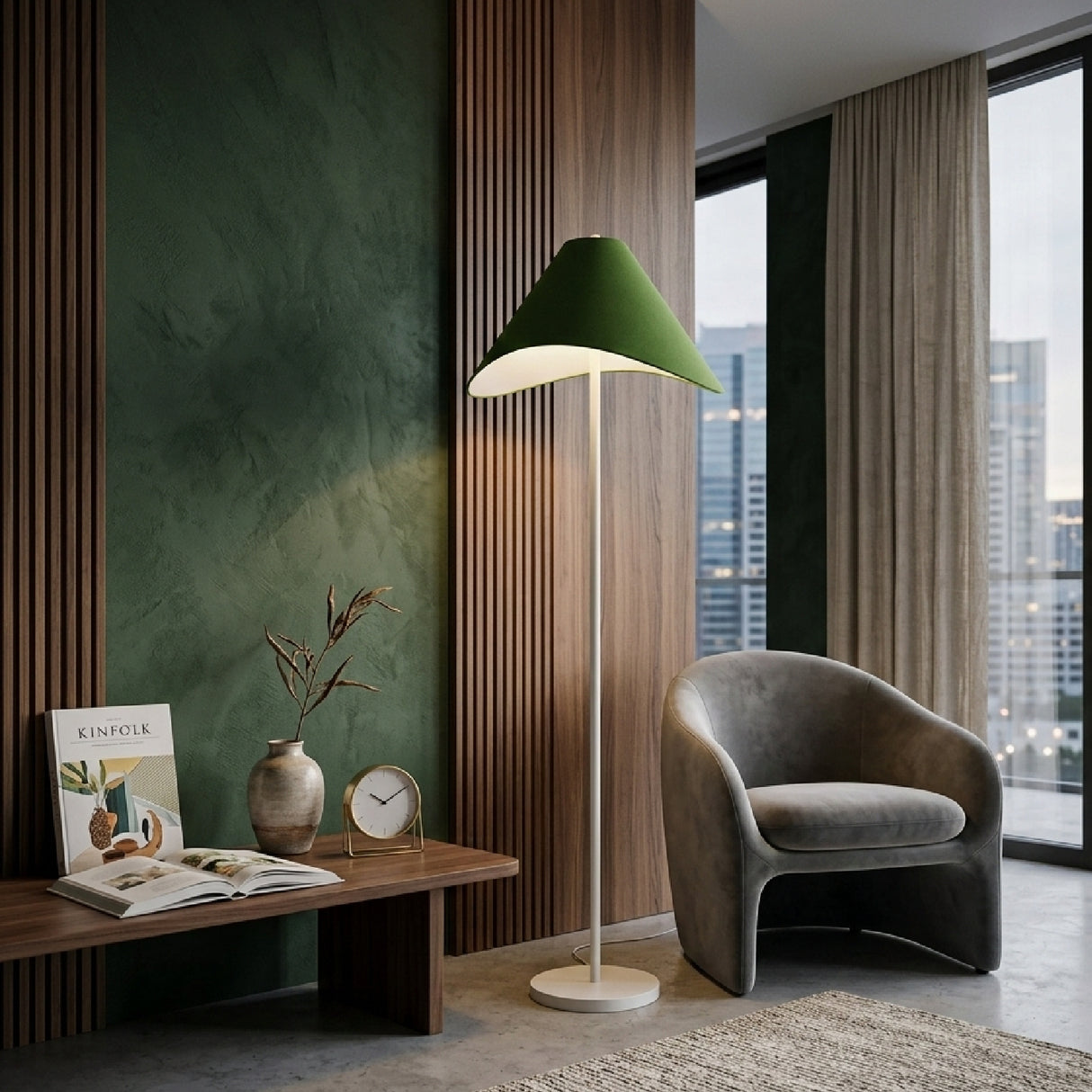   Modern European furniture - Cotton Shade Accent Floor Lamp - www.oroa.com | Oroa.com