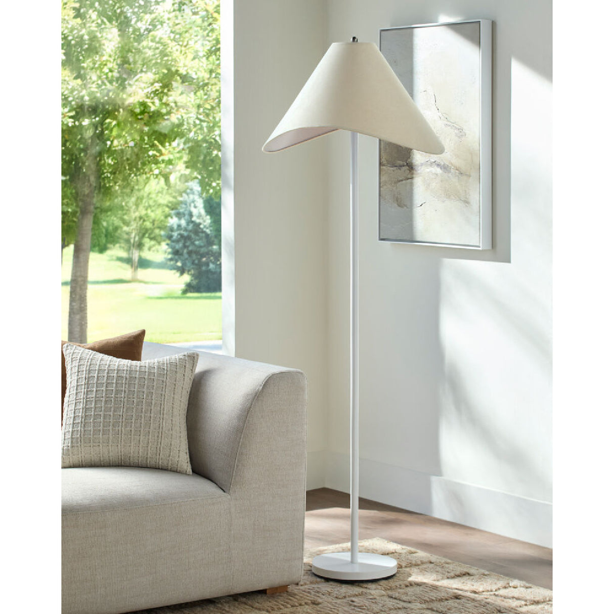   Modern European furniture - Cotton Shade Accent Floor Lamp - www.oroa.com | Oroa.com