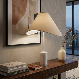   Modern European furniture - Marble Base Cotton Table Lamp - www.oroa.com | Oroa.com