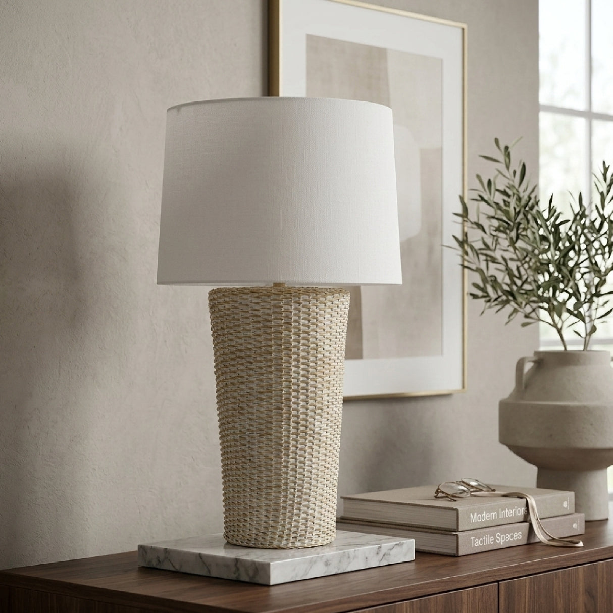   Modern European furniture - Rattan Woven Accent Table Lamp - www.oroa.com | Oroa.com