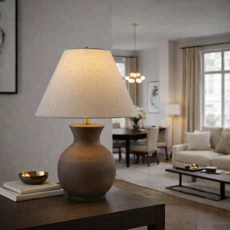   Modern European furniture - Antique Brown Ceramic Table Lamp - www.oroa.com | Oroa.com