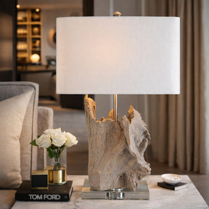   Modern European furniture - Organic Wooden-Look Table Lamp - www.oroa.com | Oroa.com