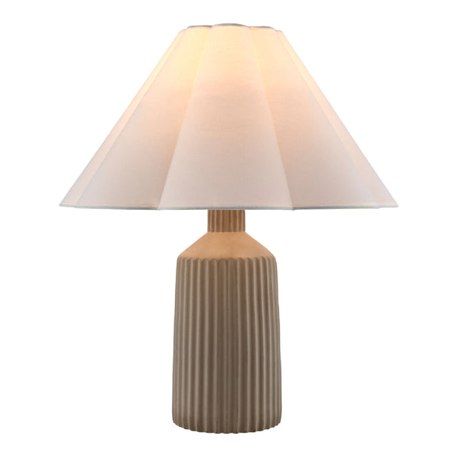 Modern European furniture - Gray Fluted Concrete Table Lamp - www.oroa.com