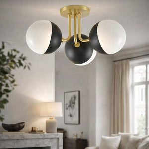   Modern European furniture - Electroplated Black 3-Light Chandelier - www.oroa.com | Oroa.com