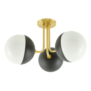   Modern European furniture - Electroplated Black 3-Light Chandelier - www.oroa.com | Oroa.com