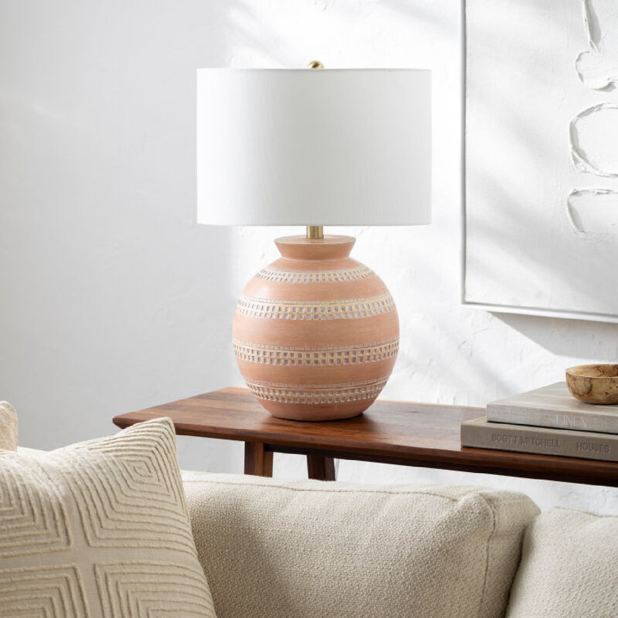   Modern European furniture - Painted Round Base Table Lamp - www.oroa.com | Oroa.com