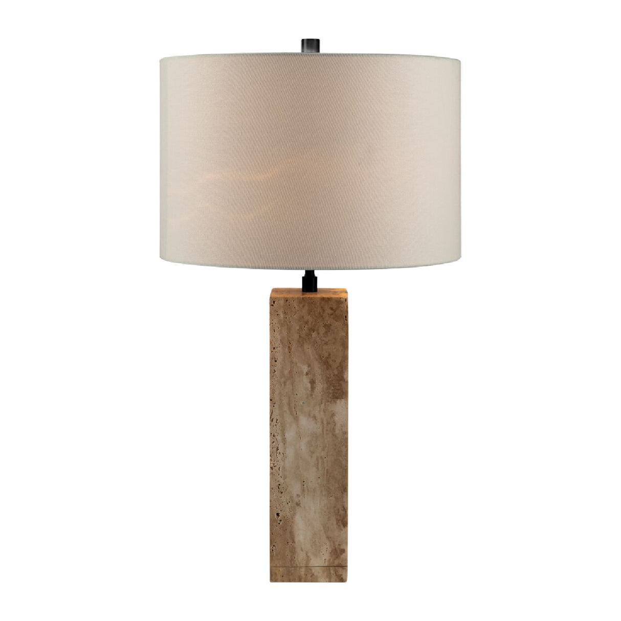   Modern European furniture - Travertine Cream Linen Table Lamp - www.oroa.com | Oroa.com