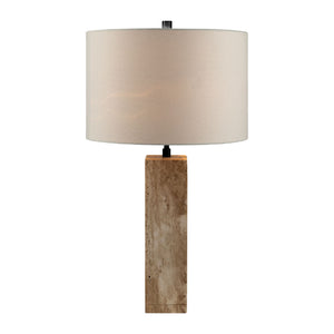  Modern European furniture - Travertine Cream Linen Table Lamp - www.oroa.com | Oroa.com