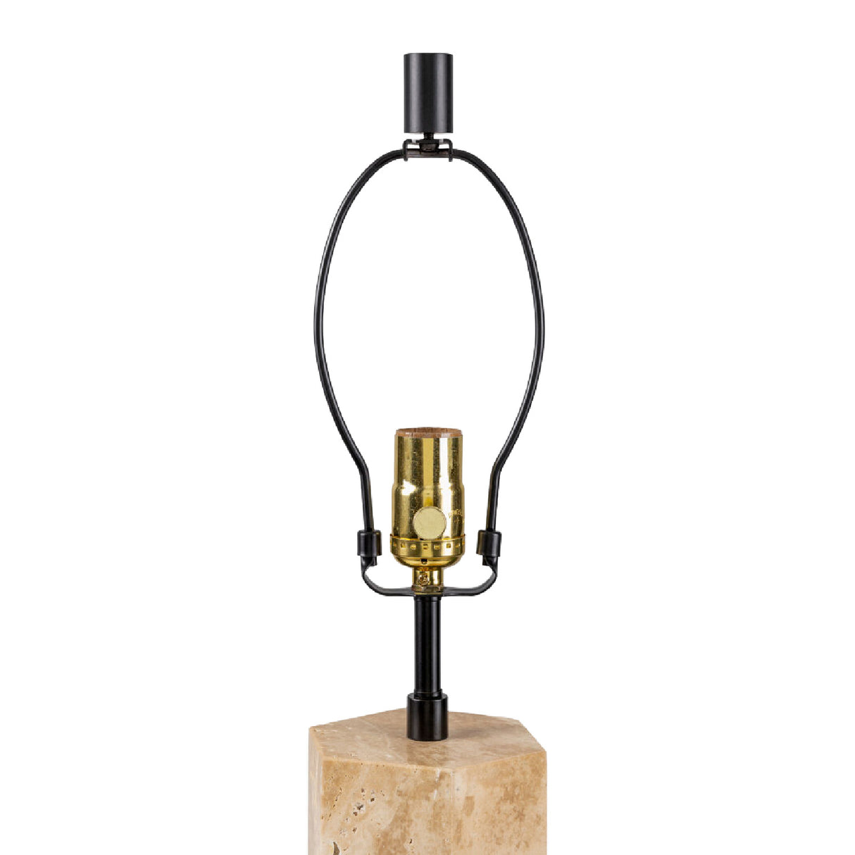   Modern European furniture - Travertine Cream Linen Table Lamp - www.oroa.com | Oroa.com
