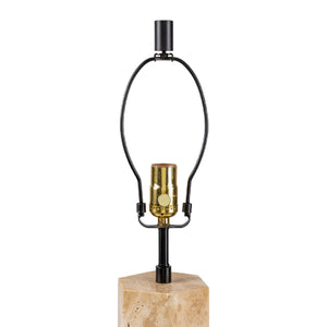   Modern European furniture - Travertine Cream Linen Table Lamp - www.oroa.com | Oroa.com