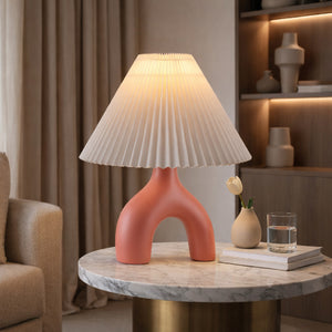   Modern European furniture - Ceramic White Linen Table Lamp - www.oroa.com | Oroa.com