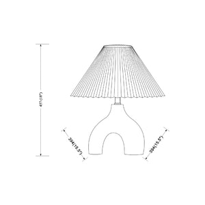  Modern European furniture - Ceramic Cream Linen Table Lamp - www.oroa.com | Oroa.com