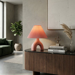   Modern European furniture - Ceramic Cream Linen Table Lamp - www.oroa.com | Oroa.com