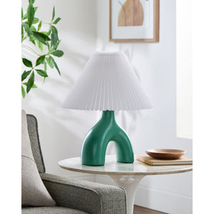   Modern European furniture - Ceramic White Linen Table Lamp - www.oroa.com | Oroa.com
