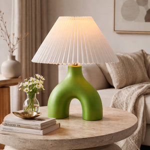   Modern European furniture - Ceramic White Linen Table Lamp - www.oroa.com | Oroa.com