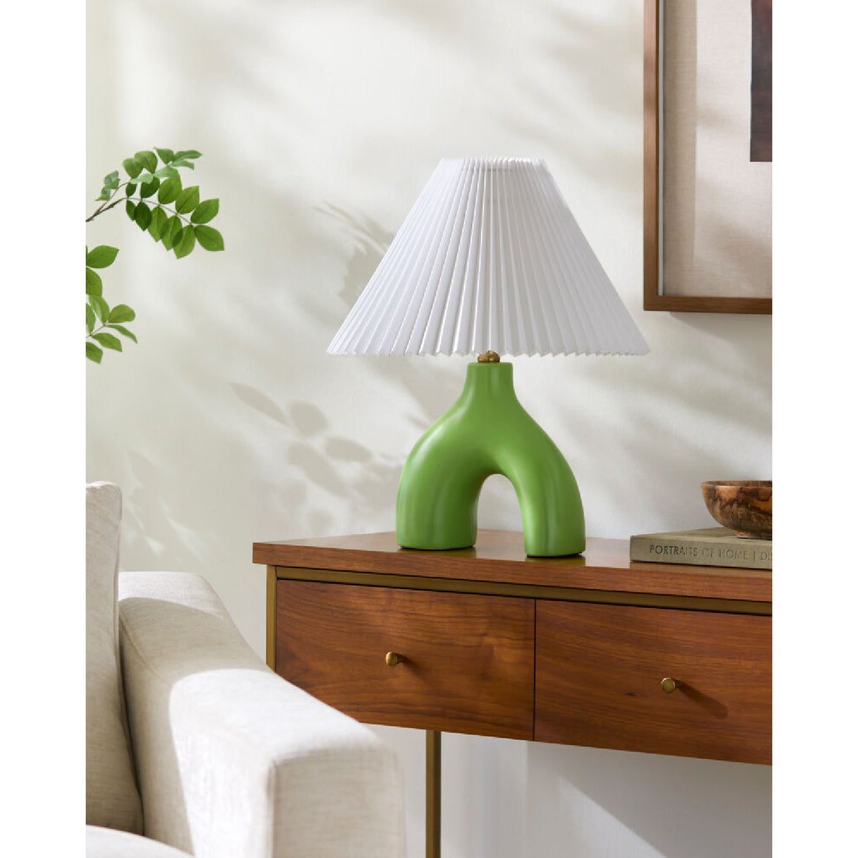   Modern European furniture - Ceramic White Linen Table Lamp - www.oroa.com | Oroa.com