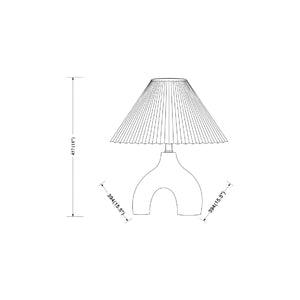   Modern European furniture - Ceramic Cream Linen Table Lamp - www.oroa.com | Oroa.com