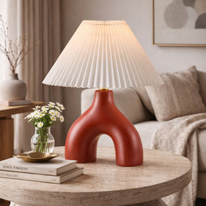   Modern European furniture - Ceramic White Linen Table Lamp - www.oroa.com | Oroa.com