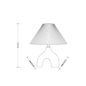   Modern European furniture - Ceramic White Linen Table Lamp - www.oroa.com | Oroa.com