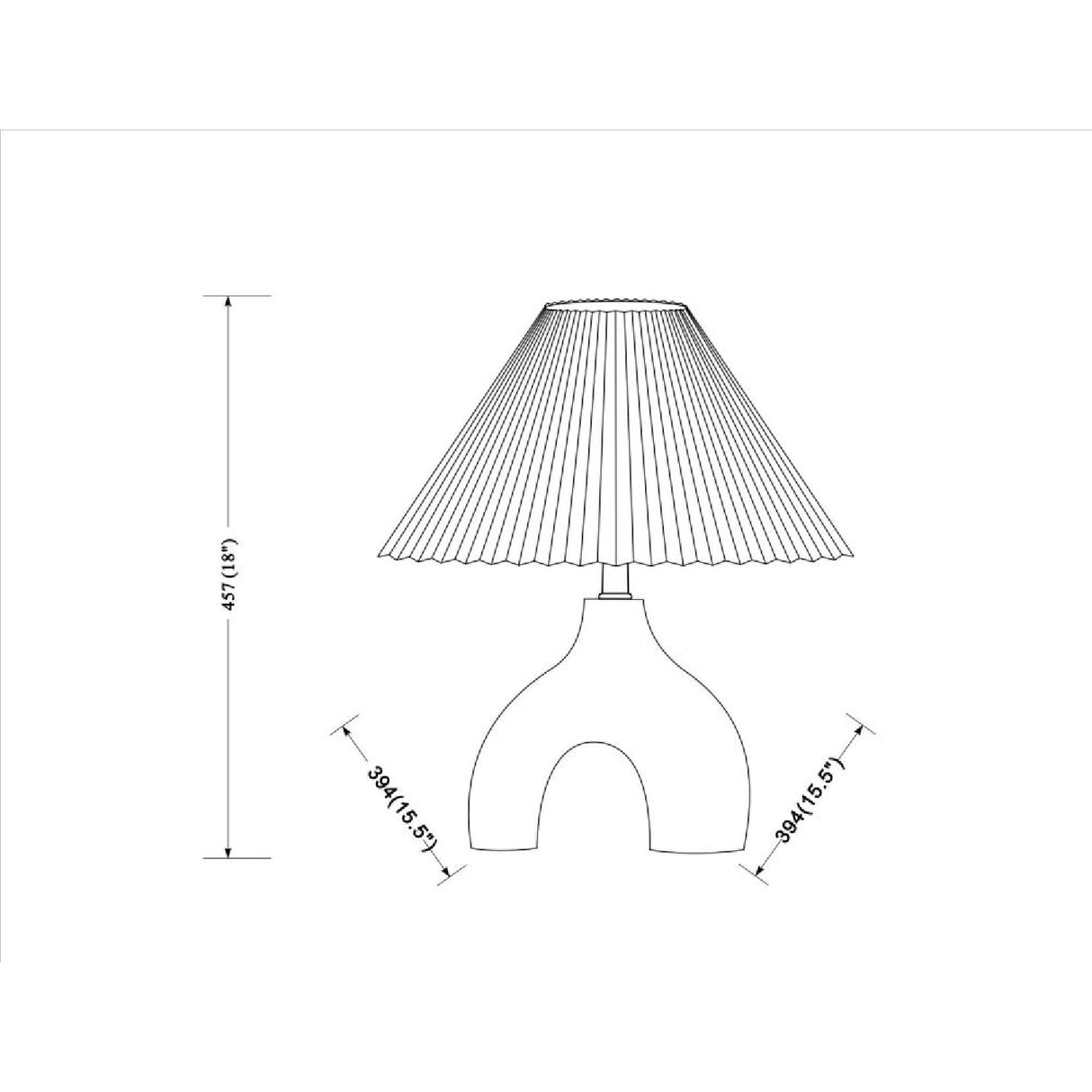   Modern European furniture - Ceramic White Linen Table Lamp - www.oroa.com | Oroa.com