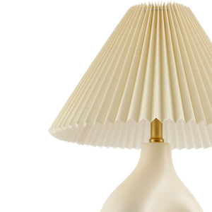   Modern European furniture - Ceramic Cream Linen Table Lamp - www.oroa.com | Oroa.com