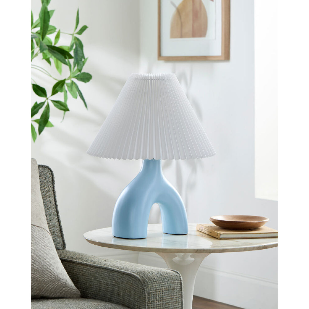   Modern European furniture - Ceramic White Linen Table Lamp - www.oroa.com | Oroa.com