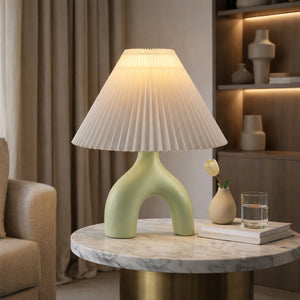   Modern European furniture - Ceramic White Linen Table Lamp - www.oroa.com | Oroa.com