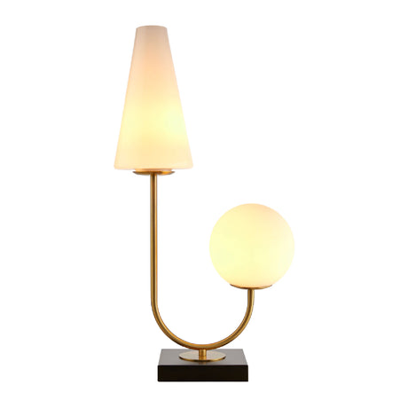   Modern European furniture - White 2-Light Accent Table Lamp - www.oroa.com | Oroa.com