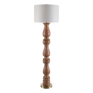   Modern European furniture - Beige Linen Accent Floor Lamp - www.oroa.com | Oroa.com