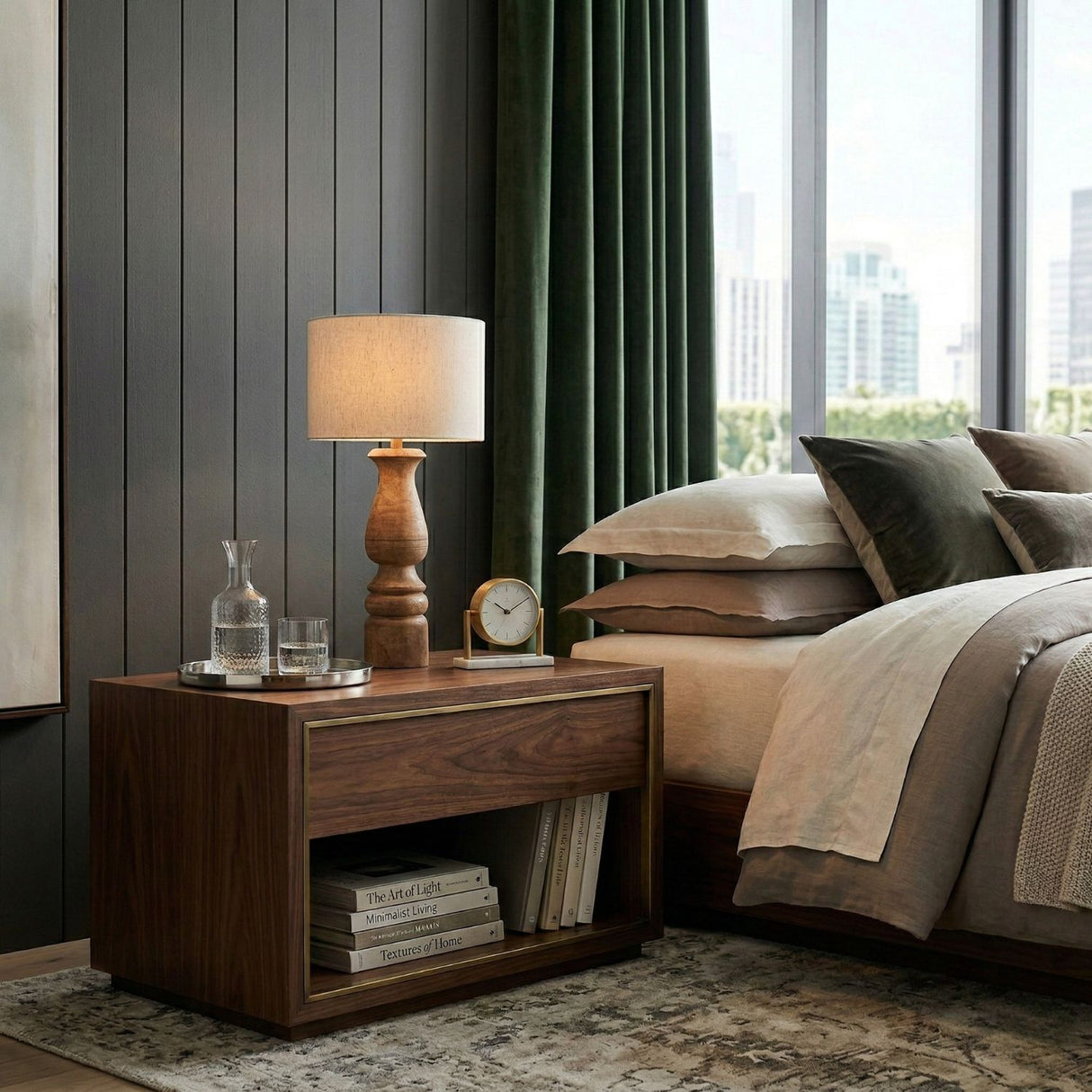   Modern European furniture - Beige Linen Accent Table Lamp - www.oroa.com | Oroa.com