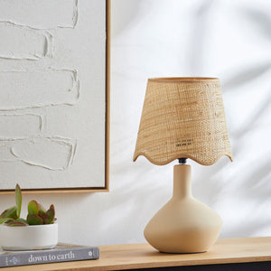   Modern European furniture - Wavy Rattan Accent Table Lamp - www.oroa.com | Oroa.com