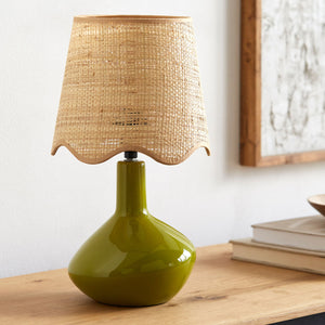  Modern European furniture - Wavy Rattan Accent Table Lamp - www.oroa.com | Oroa.com
