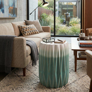   Modern European furniture - Ridged Ceramic Garden Stool - www.oroa.com | Oroa.com