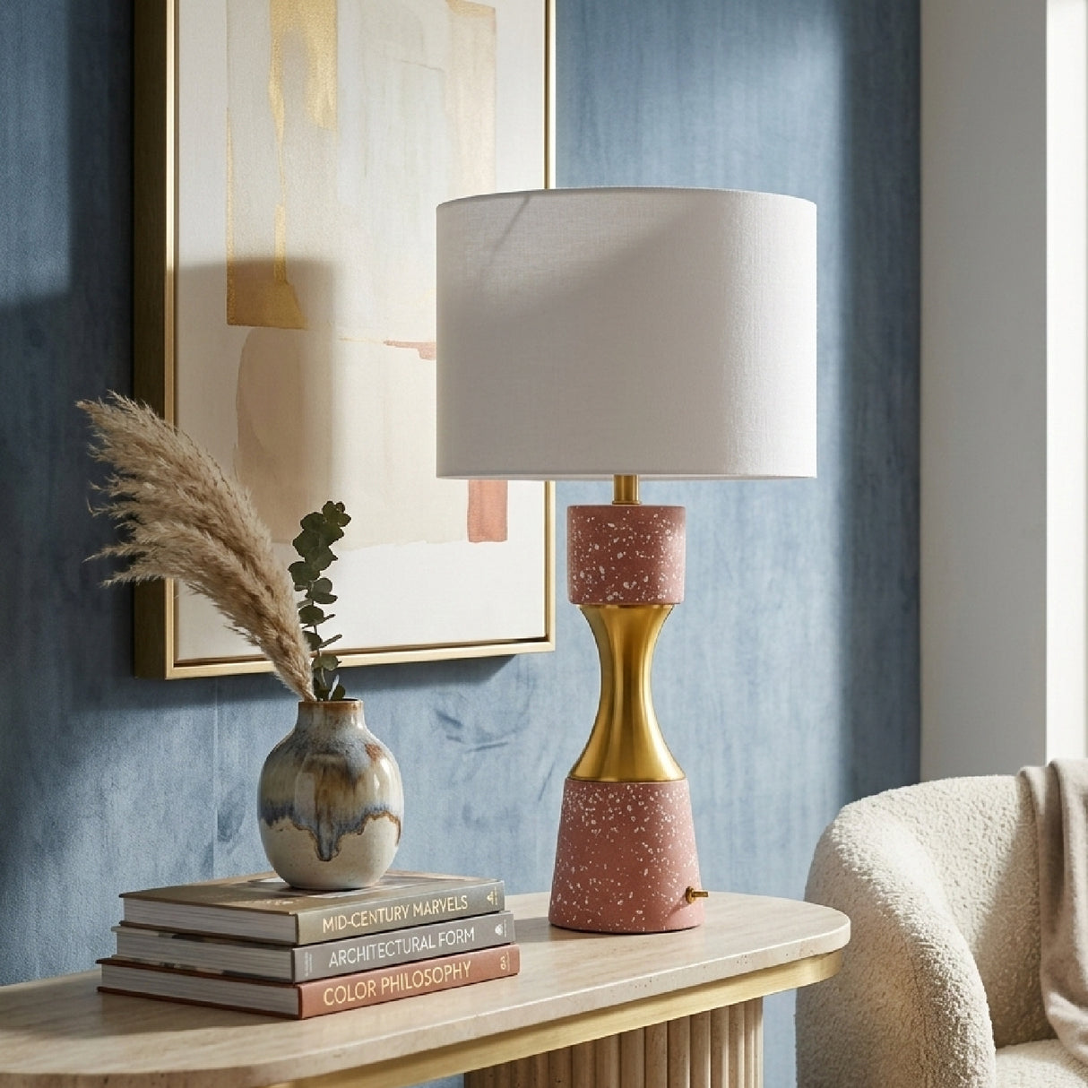   Modern European furniture - Terrazzo Finish Hourglass Table - www.oroa.comLamp | Oroa.com