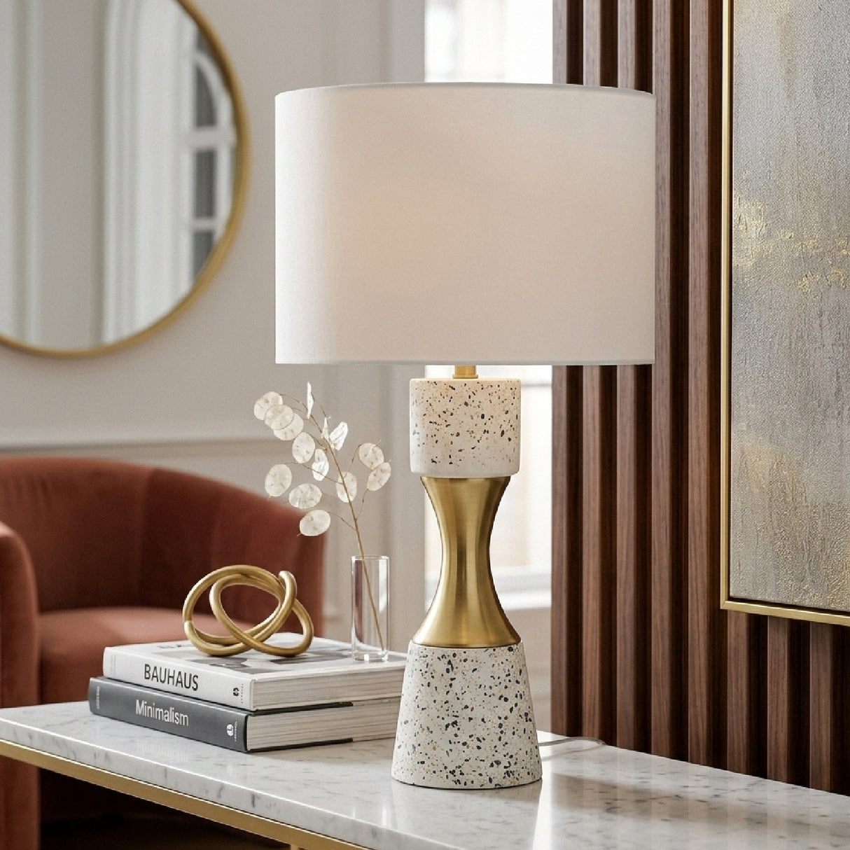   Modern European furniture - Terrazzo Finish Hourglass Table - www.oroa.comLamp | Oroa.com