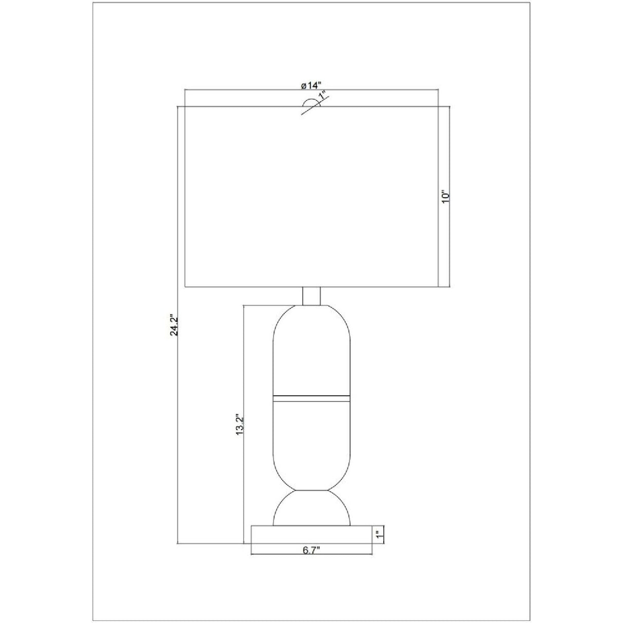   Modern European furniture - Brown Geometrical Base Table Lamp - www.oroa.com | Oroa.com