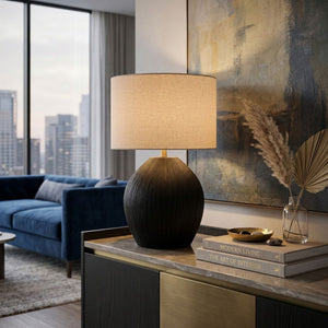   Modern European furniture - Black Ceramic Accent Table Lamp - www.oroa.com | Oroa.com