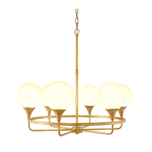   Modern European furniture - 6-Light White Glass Chandelier - www.oroa.com | Oroa.com
