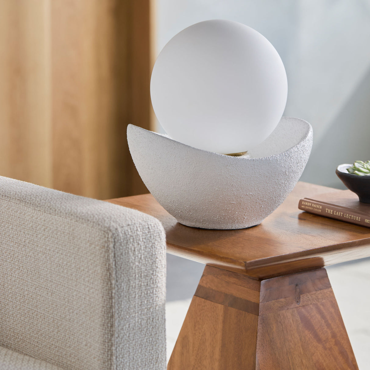   Modern European furniture - Cement Bowl Accent Table Lamp - www.oroa.com | Oroa.com