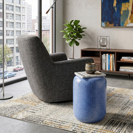   Modern European furniture - Cylindrical Glazed Ceramic Garden Stool - www.oroa.com | Oroa.com