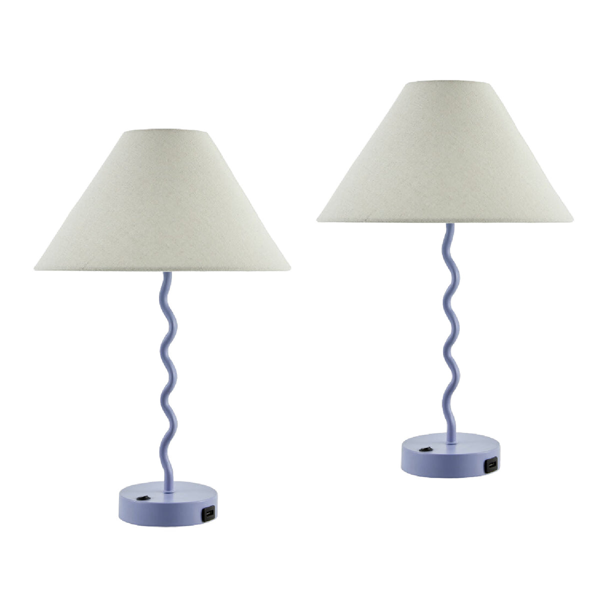   Modern European furniture - Wavy Iron Table Lamp Set (2) - www.oroa.com | Oroa.com