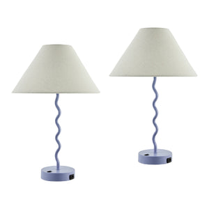   Modern European furniture - Wavy Iron Table Lamp Set (2) - www.oroa.com | Oroa.com