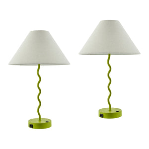   Modern European furniture - Wavy Iron Table Lamp Set (2) - www.oroa.com | Oroa.com