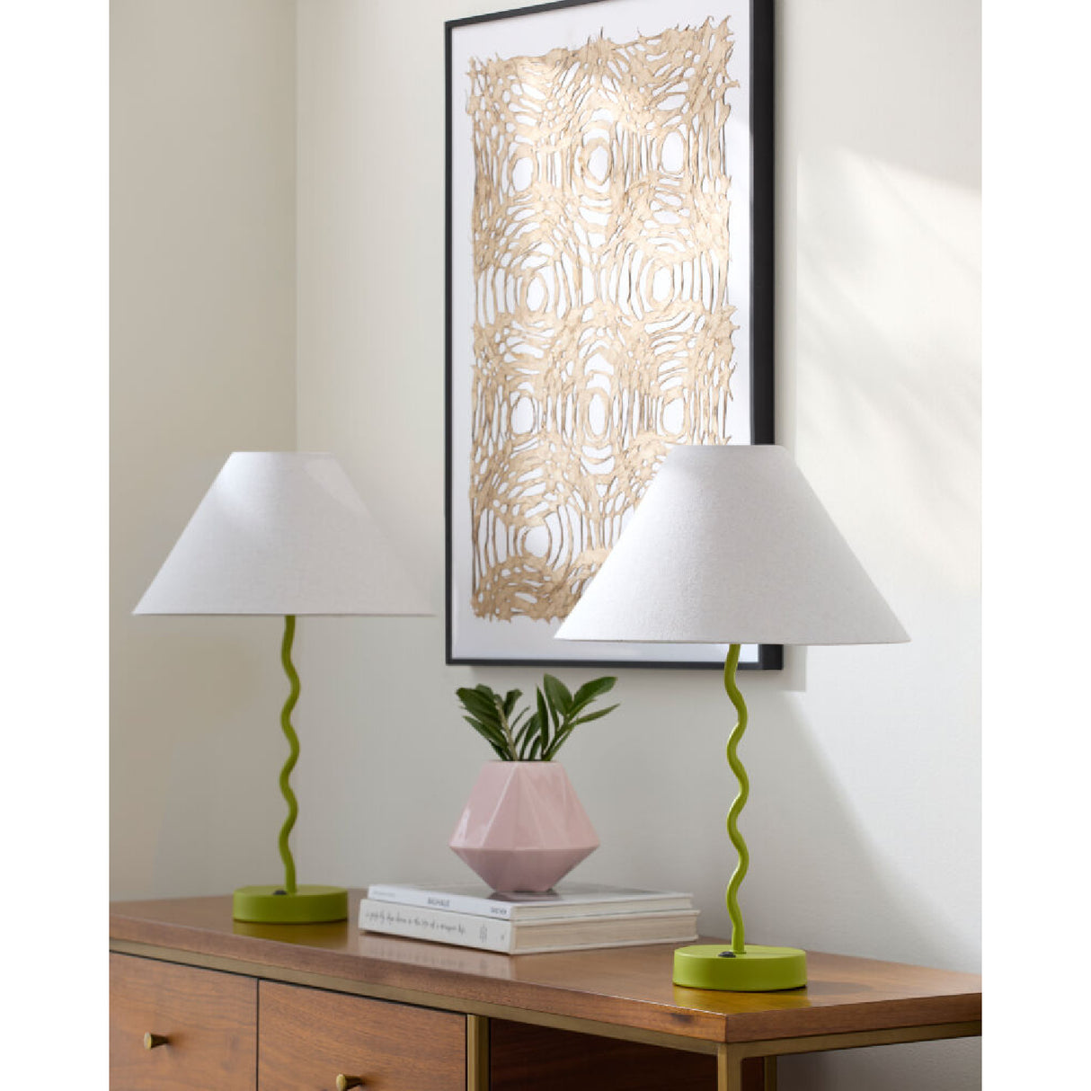   Modern European furniture - Wavy Iron Table Lamp Set (2) - www.oroa.com | Oroa.com