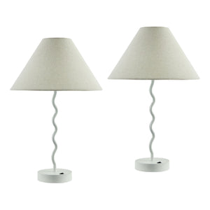   Modern European furniture - Wavy Iron Table Lamp Set (2) - www.oroa.com | Oroa.com
