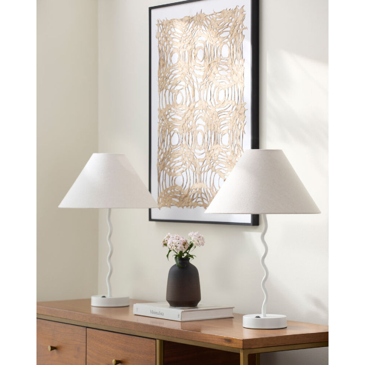   Modern European furniture - Wavy Iron Table Lamp Set (2) - www.oroa.com | Oroa.com