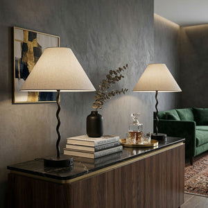   Modern European furniture - Wavy Iron Table Lamp Set (2) - www.oroa.com | Oroa.com