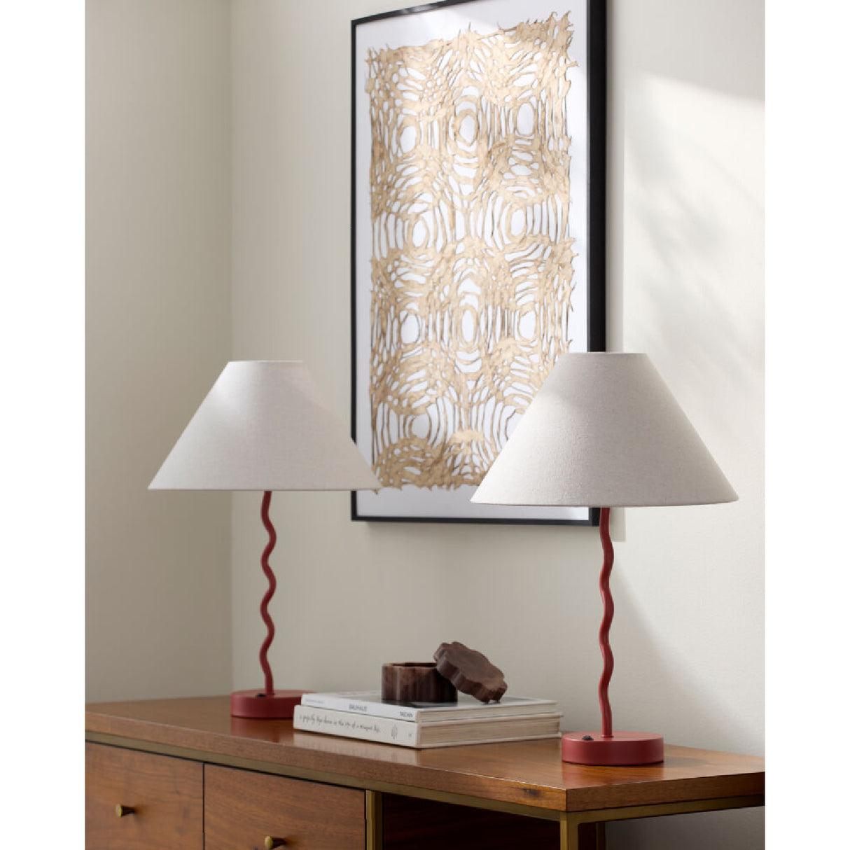   Modern European furniture - Wavy Iron Table Lamp Set (2) - www.oroa.com | Oroa.com